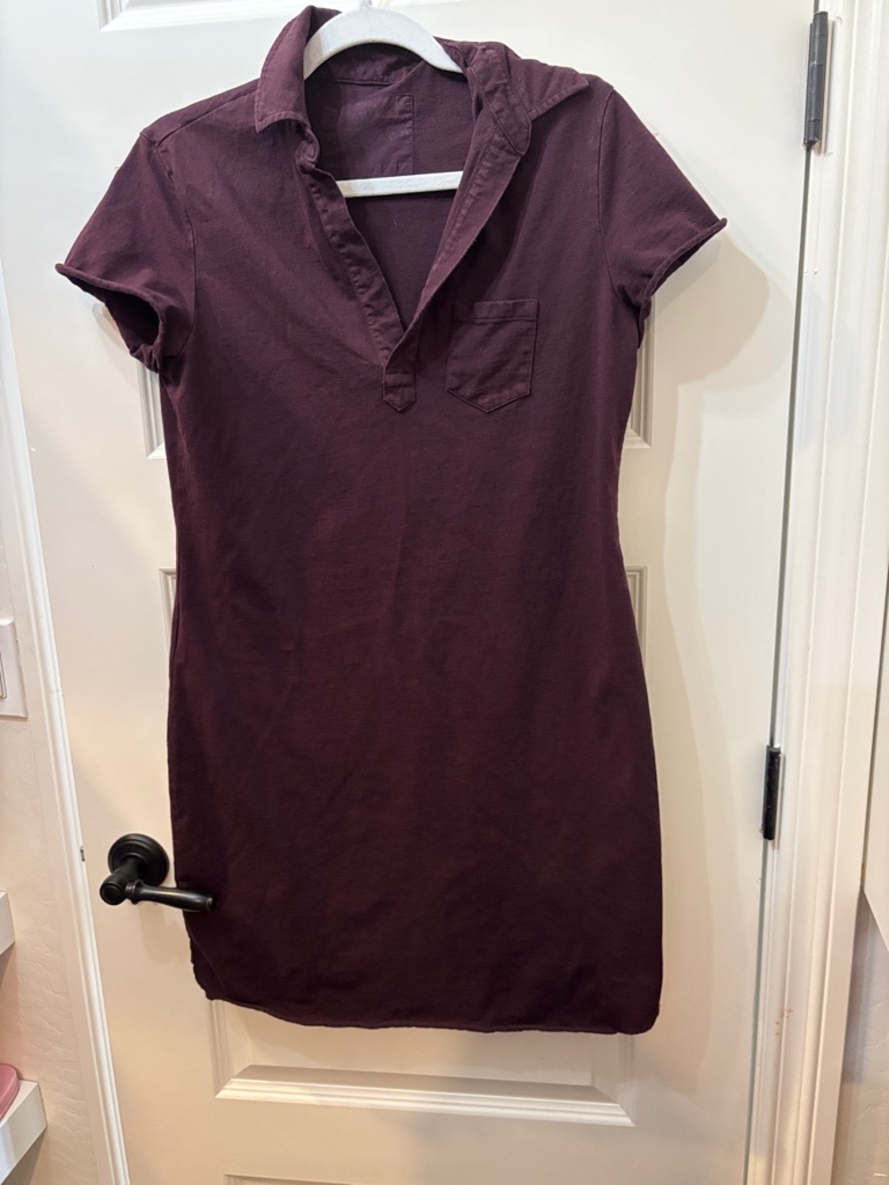 Frank & Eileen Plum Short-Sleeve Midi Shirt Dress